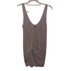 Riller Heathered Knit Twist Front V Neck Tank Top Size 0 Casual